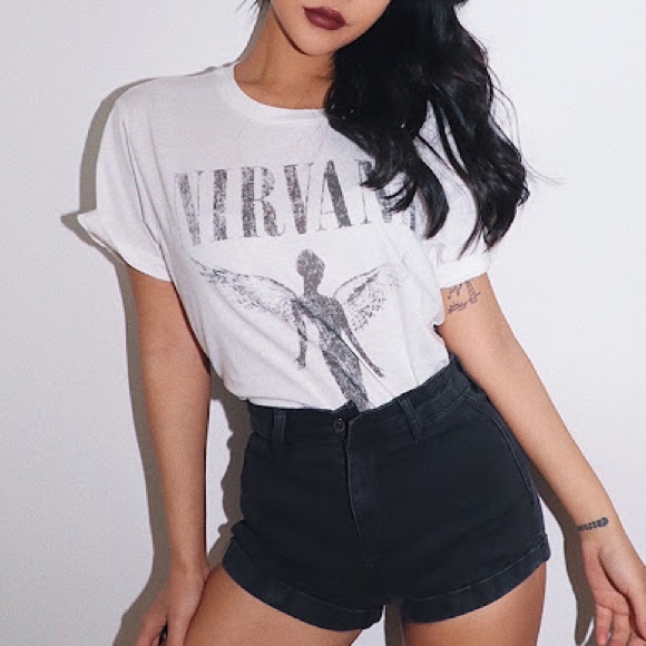 A Mermaid's Epiphany Tops - Nirvana Vintage Style Band Tee | In Utero